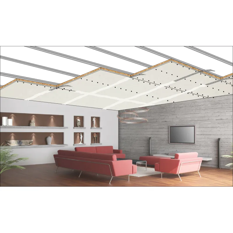 Pannello 120 x 100 Fonoisolante Acustico e Termico Lana di roccia 3 cm. + Cartongesso 10 mm.