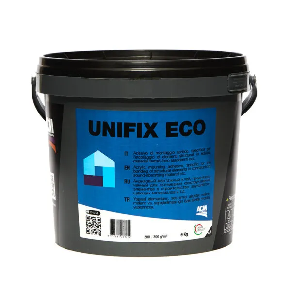 Colla adesivo pronto per isolanti ACM  Unifix per sughero, legno e polistirolo 6 kg.