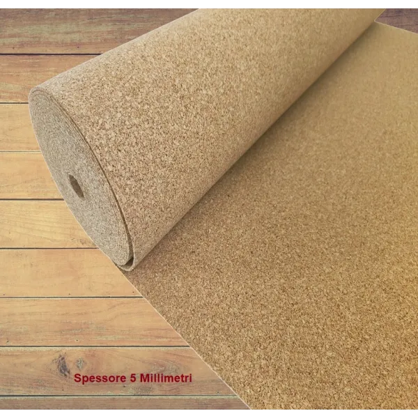 Rotolo in Sughero Supercompresso Spessore 5 mm.- Rivestimento Pareti-Tappetino Parquet