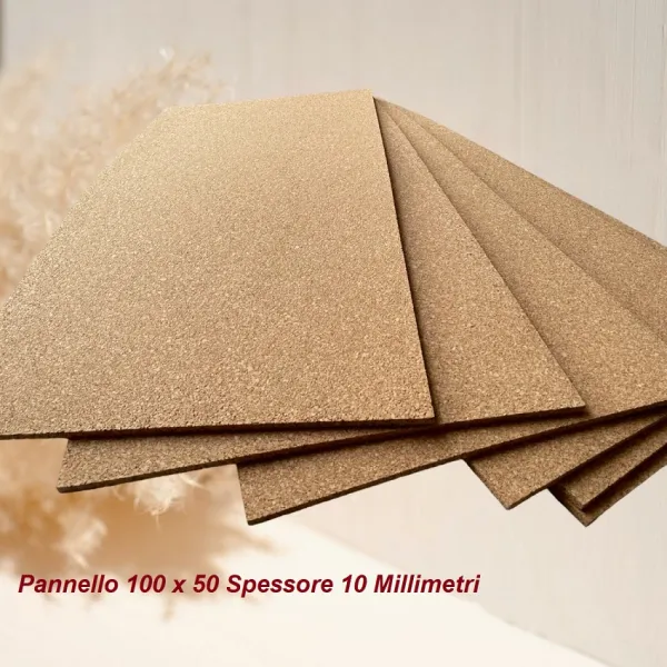 Pannello in Sughero Supercompresso a Vista spessore 10 millimetri Grana Fine