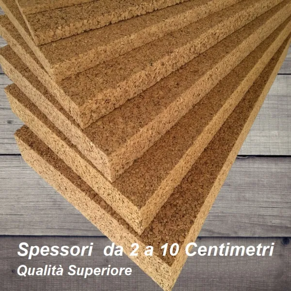 Pannelli in Sughero biondo spessori da 2 a 10 cm.  Qualità Superiore