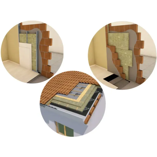 Pannello Lana di Roccia Minerale - Spessore 60 mm - Fonoisolante Acustico Isolante Termico Pareti Soffitto