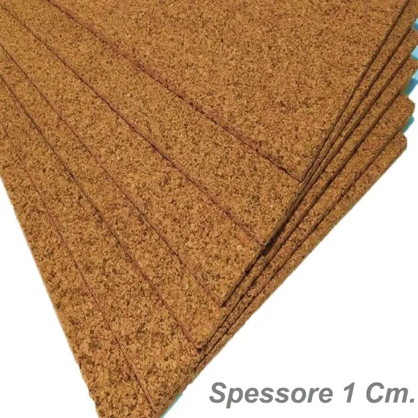 Pannello in Sughero biondo spessore 1 cm. compresso a 230 Kg.