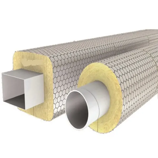 Feltro di Lana di Roccia Rivestito in Alluminio, Isolamento Alte Temperature