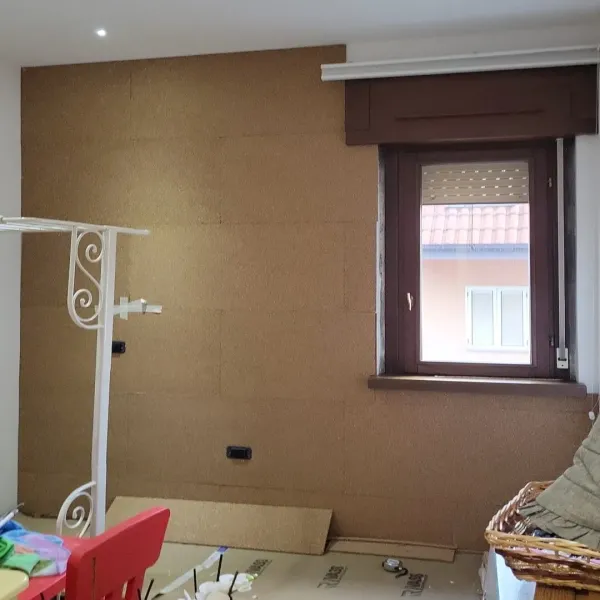 Rotolo di Sughero Supercompresso Sp. 3 mm. Tappetino Acustico Rivestimento Murale