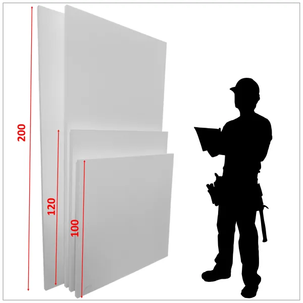 Pannello Isolante di Grandi Dimensioni- Polistirolo Espanso 200 x 120 Cm.