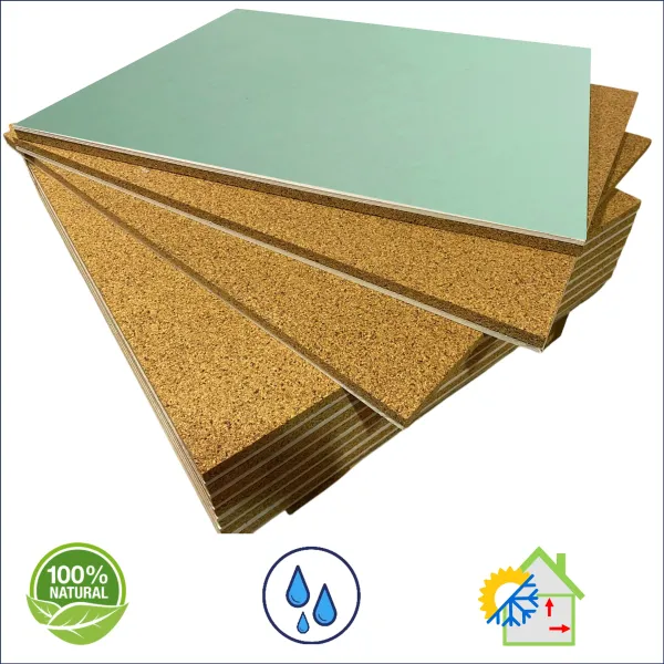 Pannello isolante Hydro 43 - Sughero HD 30 mm. + Cartongesso 13 mm.- Ambienti fortemente umidi