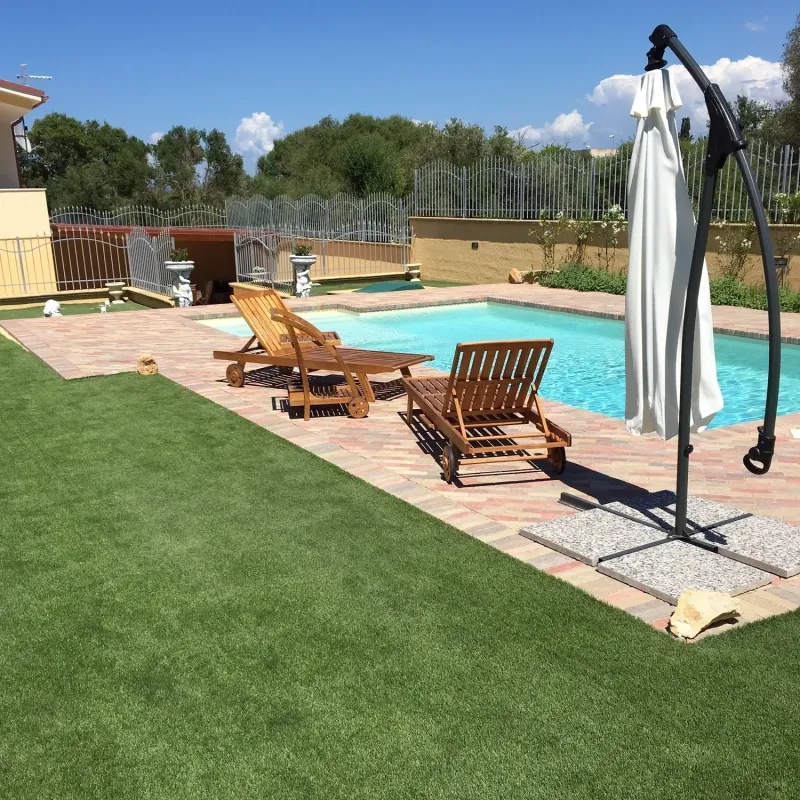 PRATO VERDE ERBA SINTETICA MOQUETTE ERBETTA TAPPETO H 100 spess. 7mm PER ARREDO GIARDINO ESTERNO - a taglio