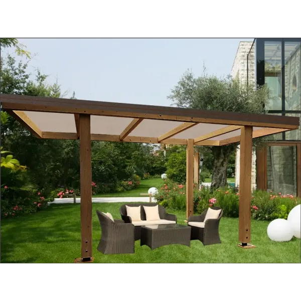 Pergola Gazebo Carport Auto e Moto da giardino In Legno Lamellare pesante