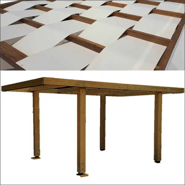 Pergola Gazebo Carport Auto e Moto da giardino In Legno Lamellare pesante