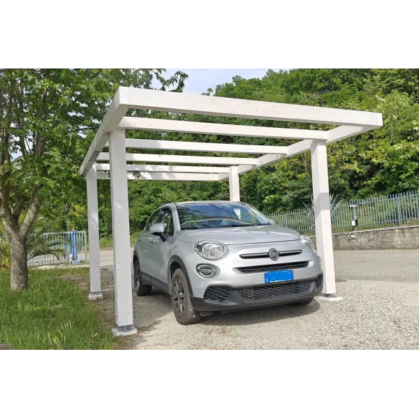 Pergola Gazebo Carport Auto e Moto da giardino In Legno Lamellare pesante