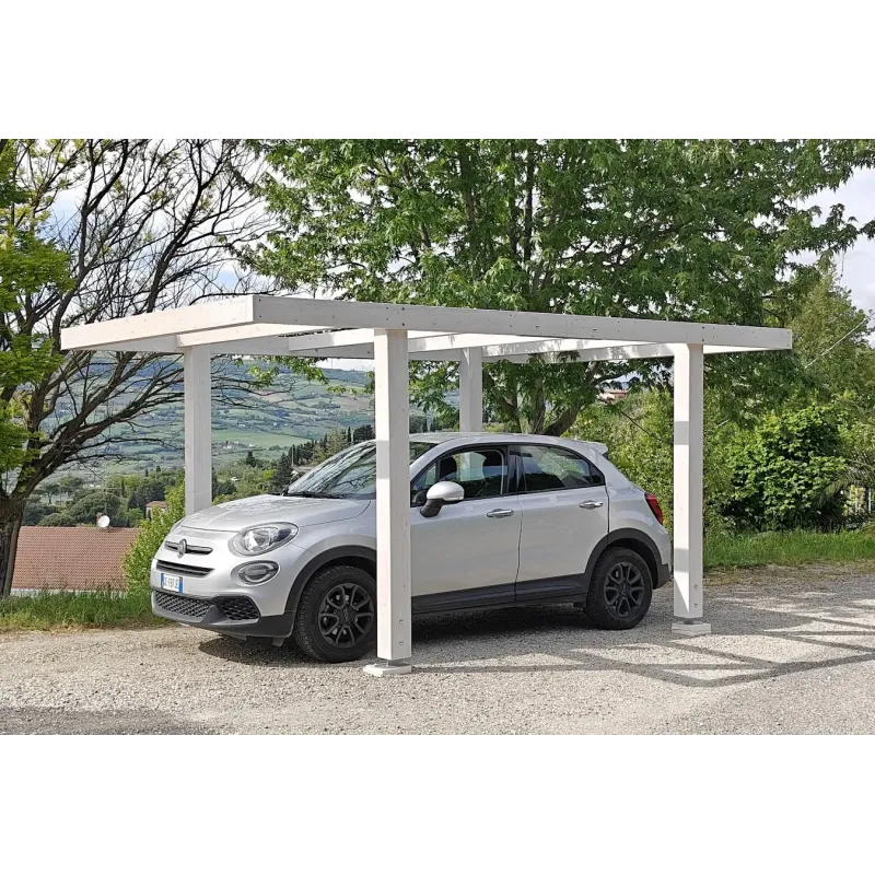 Pergola Gazebo Carport Auto e Moto da giardino In Legno Lamellare pesante