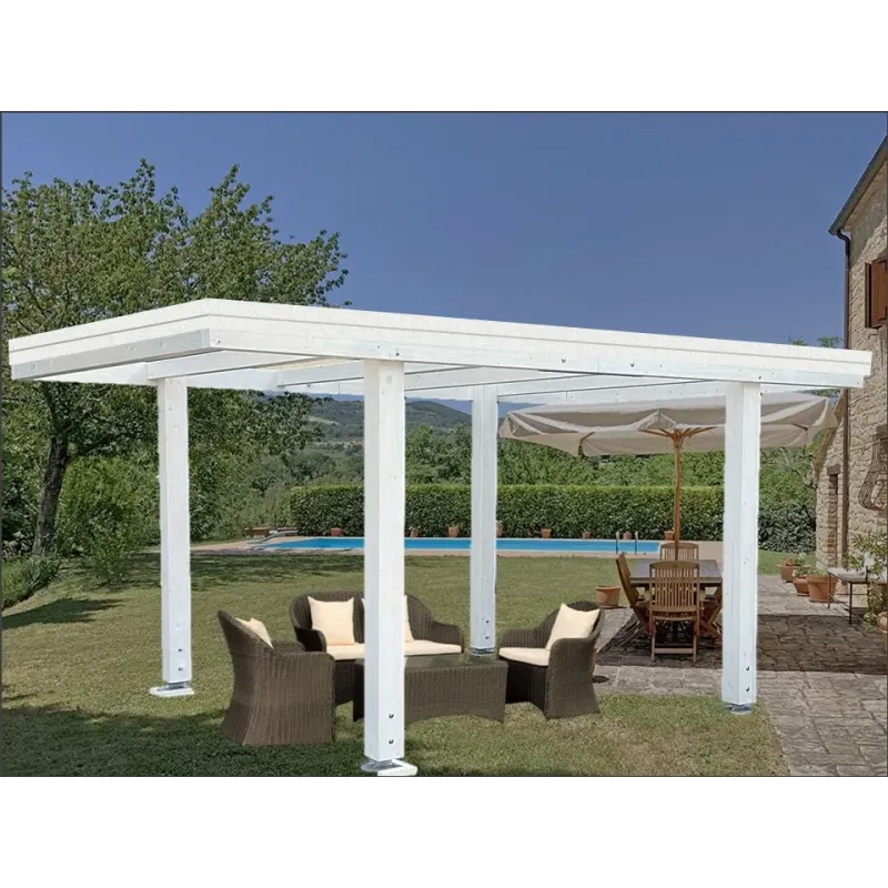 Pergola Gazebo Carport Auto e Moto da giardino In Legno Lamellare pesante