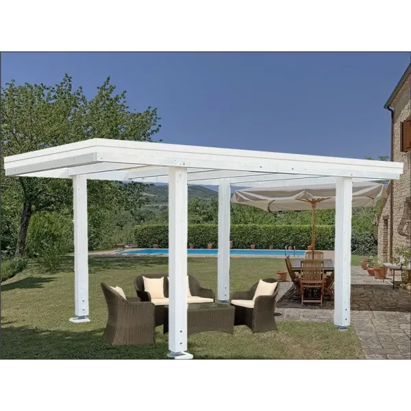 Pergola Gazebo Carport Auto e Moto da giardino In Legno Lamellare pesante