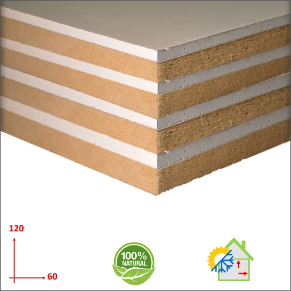 cappotto interno con Pannello fibra di legno e cartongesso isolamneto termico ed acustico ad alte prestazioni