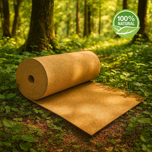 Sughero naturale in rotoli o lastre  spessore sottile pareti pavimento