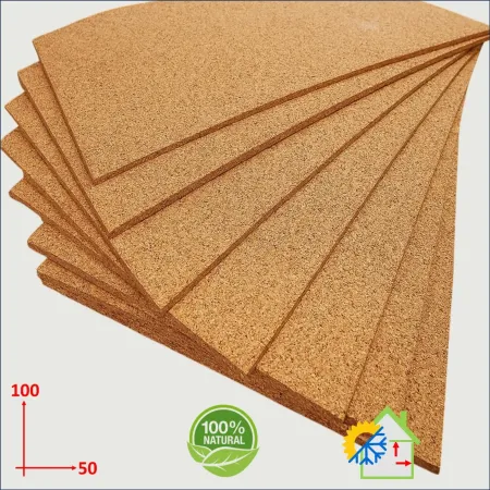 Pannello in Sughero biondo compresso spessore 1 cm. grana media costante