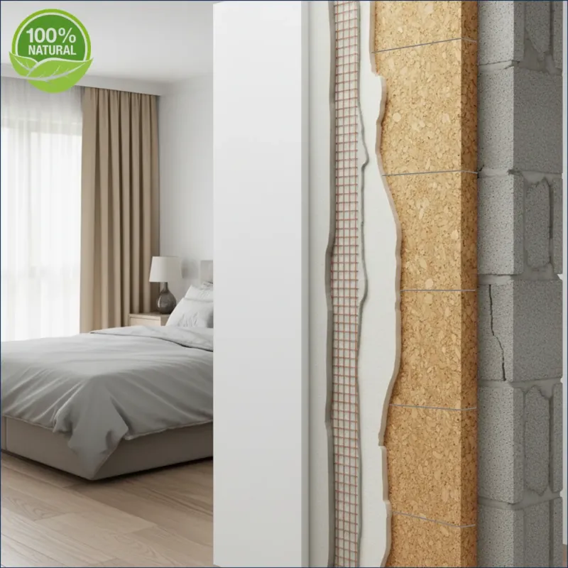 Pannello in Sughero biondo compresso spessore 1 cm. grana media costante