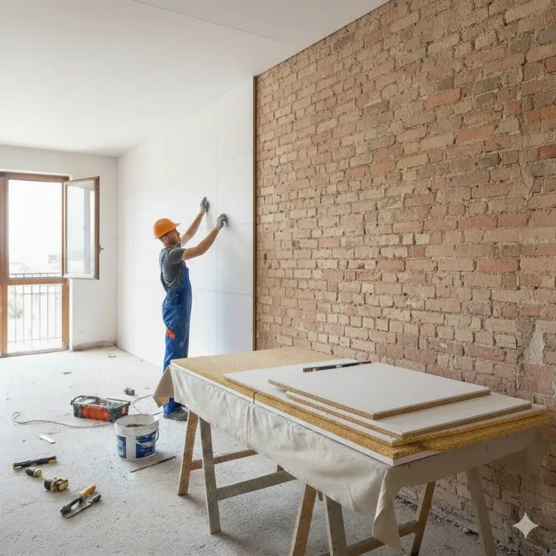 Pannello isolante Hydro 43 - Sughero HD 30 mm. + Cartongesso 13 mm.- Ambienti fortemente umidi