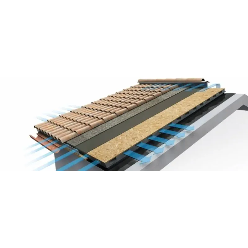 Pannello Sistema Tetto Ventilato Bidirezionale Grafite spess. da 40 a 120 mm.