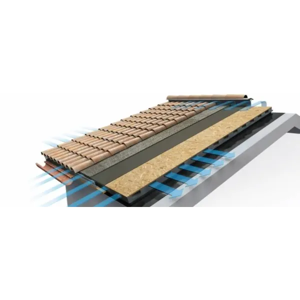 Pannello Sistema Tetto Ventilato Bidirezionale Grafite spess. da 40 a 120 mm.