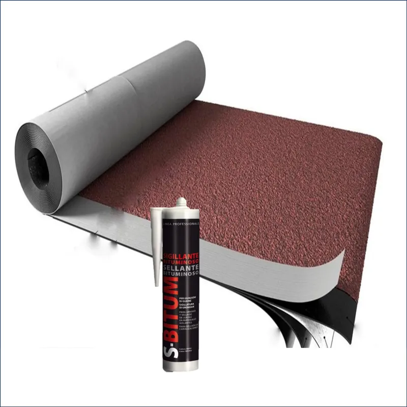 Guaina bituminosa adesiva autoadesiva poliestere ardesiata  carta catramata copertura casette solaio sottotegola impermeabille
