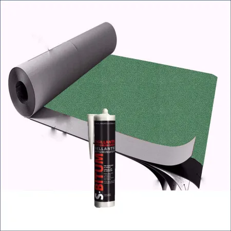 Guaina adesiva ardesiata verde  poliestere professionale carta catramata