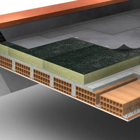 Pannello isolante termico e acustico esterno in lana di roccia Bitumati 60 mm