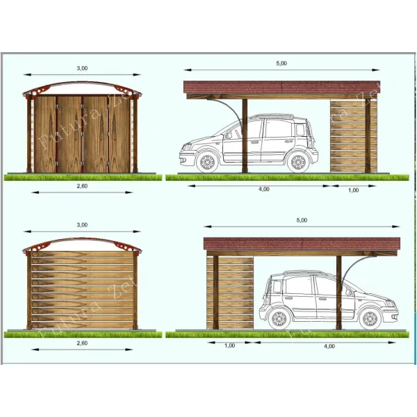 Carport Copertura Auto + Box Moto Attrezzi Legnaia
