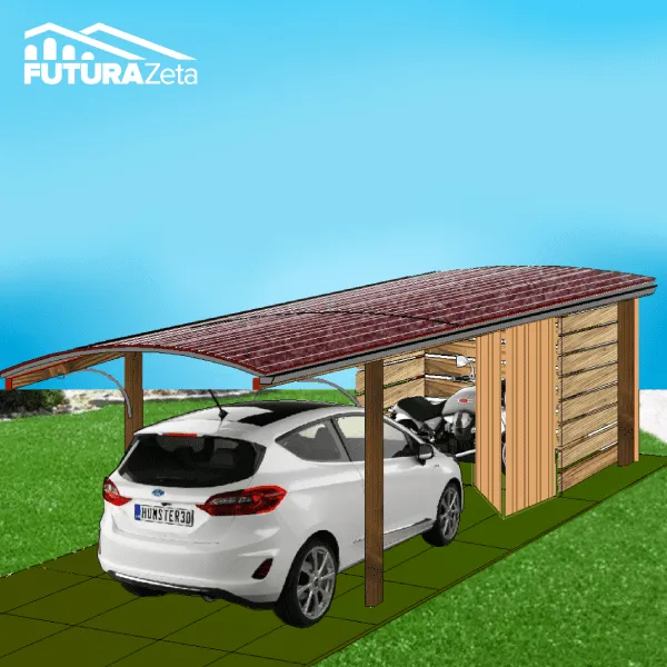 Carport Copertura Auto + Box Moto Attrezzi Legnaia