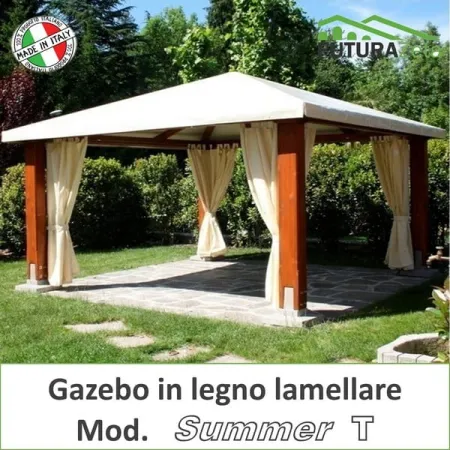 Gazebo in legno lamellare "Summer T"