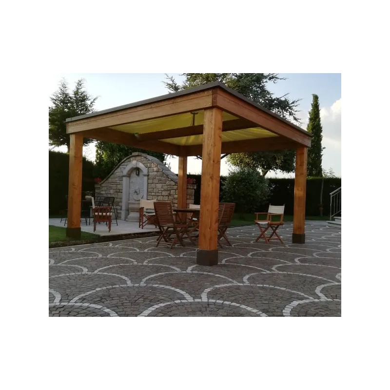 Gazebo in legno lamellare modello "Roma"