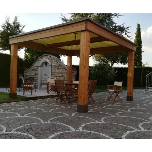 Gazebo in legno lamellare modello "Roma"