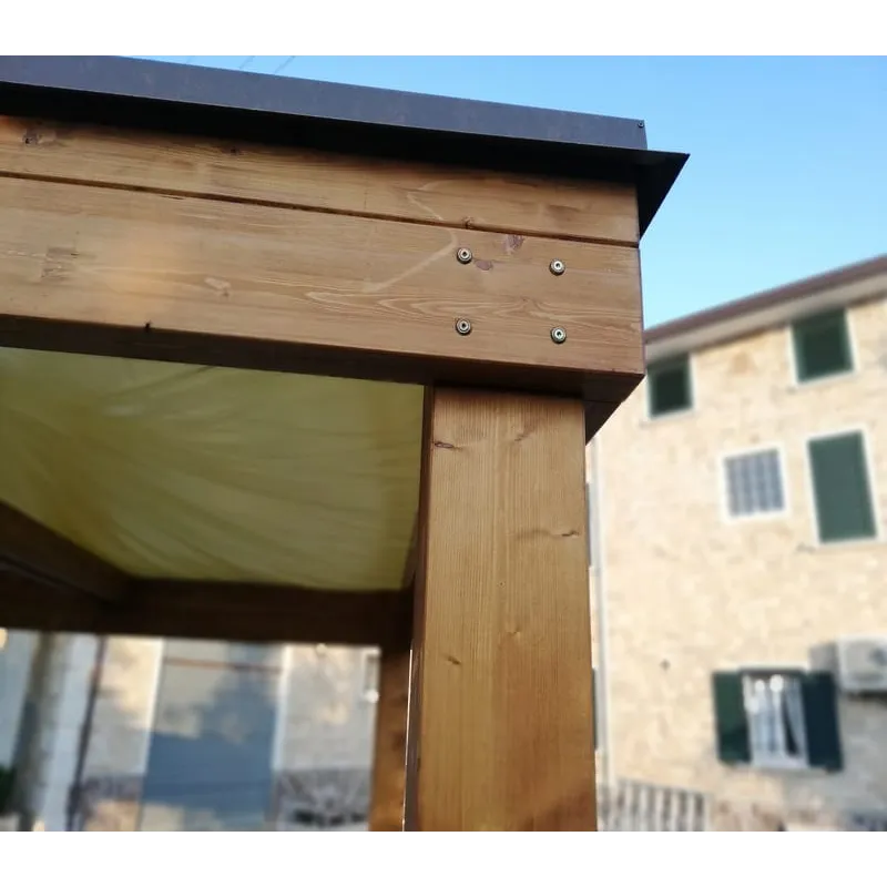 Gazebo in legno lamellare modello "Roma"