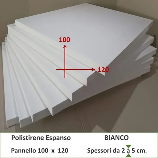 Pannello isolante in polistirolo Espanso Max 120 bianco 120 x 100